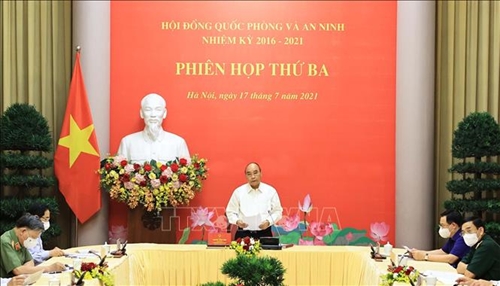 Chủ tịch nước Nguyễn Xuân Phúc chủ trì Phiên họp thứ ba Hội đồng Quốc phòng và An ninh nhiệm kỳ 2016-2021